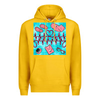Lemon nurse heart beat seamless pattern Premium Hoodie - BundleAndBundleShop