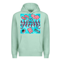 Seafoam nurse heart beat seamless pattern Premium Hoodie - BundleAndBundleShop