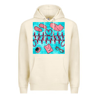 Tofu nurse heart beat seamless pattern Premium Hoodie - BundleAndBundleShop