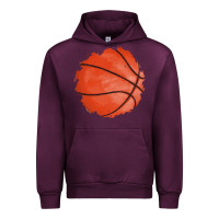 Mauve Wine basketball patch Urban Hoodie - AdoDesignShop