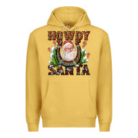 Antique Gold howdy santa Premium Hoodie - AdoDesignShop