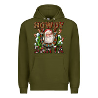 Army Green howdy santa Premium Hoodie - AdoDesignShop