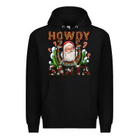 Black howdy santa Premium Hoodie - AdoDesignShop
