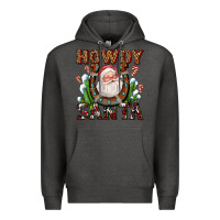 Charcoal Heather howdy santa Premium Hoodie - AdoDesignShop