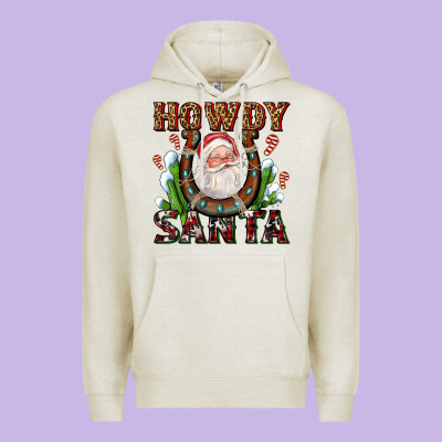 Howdy Santa Premium Hoodie Designed By Adodesignshop