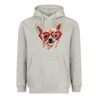 Moon Dust chihuahua dog with love glasses Heavyweight Hoodie - RanaPortraitStore
