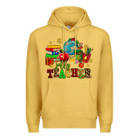 Antique Gold christmas jolly teachers Premium Hoodie - AdoDesignShop