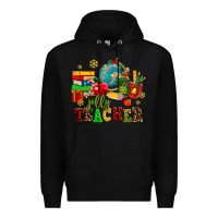Black christmas jolly teachers Premium Hoodie - AdoDesignShop