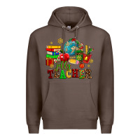 Coffee christmas jolly teachers Premium Hoodie - AdoDesignShop