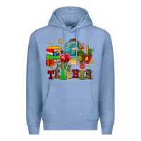 Colony Blue christmas jolly teachers Premium Hoodie - AdoDesignShop