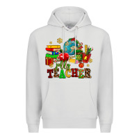 Dove Grey christmas jolly teachers Premium Hoodie - AdoDesignShop