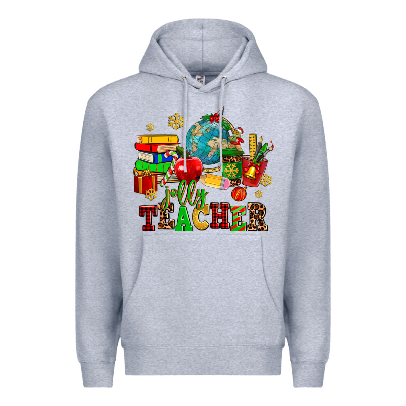 Christmas Jolly Teachers Premium Hoodie by AdoDesignShop | Teevron