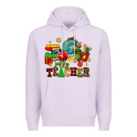 Lilac christmas jolly teachers Premium Hoodie - AdoDesignShop