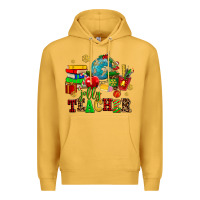 Mustard christmas jolly teachers Premium Hoodie - AdoDesignShop