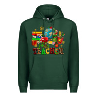 Sports Green christmas jolly teachers Premium Hoodie - AdoDesignShop