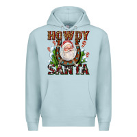 Blue Mist howdy santa Premium Hoodie - AdoDesignShop