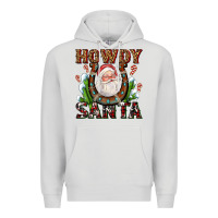 Dove Grey howdy santa Premium Hoodie - AdoDesignShop