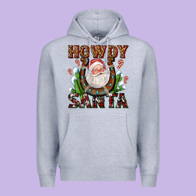 Howdy Santa Premium Hoodie Designed By Adodesignshop