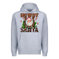 Heather Grey howdy santa Premium Hoodie - AdoDesignShop