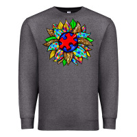 Charcoal Heather autism sunflower Premium Sweatshirt - Zillion Design Studio