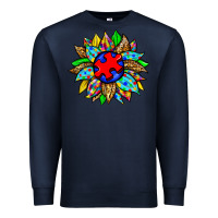 Navy autism sunflower Premium Sweatshirt - Zillion Design Studio