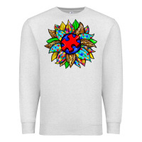 Oatmeal Heather autism sunflower Premium Sweatshirt - Zillion Design Studio