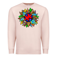 Pale Pink autism sunflower Premium Sweatshirt - Zillion Design Studio