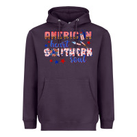 Plum American heart southern soul Heavyweight Hoodie - texasbilliewilder