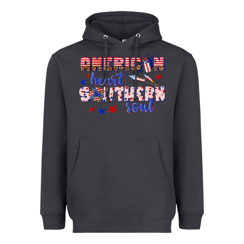American Heart Southern Soul Heavyweight Hoodie by texasbilliewilder | Teevron