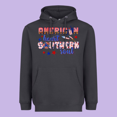 Heavyweight Hoodie American heart southern soul