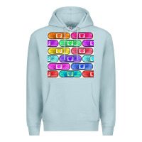 Blue Mist plaster seamless pattern Premium Hoodie - BundleAndBundleShop