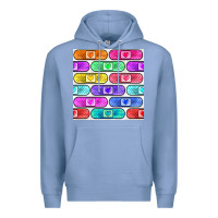 Colony Blue plaster seamless pattern Premium Hoodie - BundleAndBundleShop
