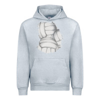 Heather Grey 2 volleyball patch Urban Hoodie - AdoDesignShop