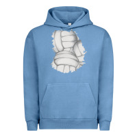 Pigment Pebble Blue 2 volleyball patch Urban Hoodie - AdoDesignShop