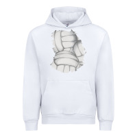White 2 volleyball patch Urban Hoodie - AdoDesignShop