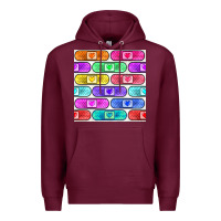 Burgundy plaster seamless pattern Premium Hoodie - BundleAndBundleShop