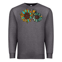 Charcoal Heather western sunflowers Premium Sweatshirt - RanaPortraitStore
