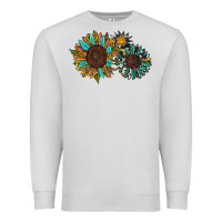 Dove Grey western sunflowers Premium Sweatshirt - RanaPortraitStore