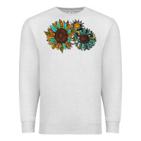 Oatmeal Heather western sunflowers Premium Sweatshirt - RanaPortraitStore