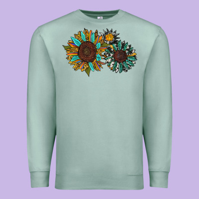 Western Sunflowers Premium Sweatshirt Designed By Ranaportraitstore