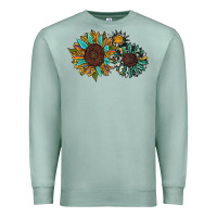 Seafoam western sunflowers Premium Sweatshirt - RanaPortraitStore