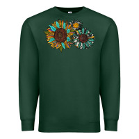 Sports Green western sunflowers Premium Sweatshirt - RanaPortraitStore