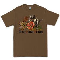 Cacao Peace Love T Rex Premium Tee - LillyAllenDesigns