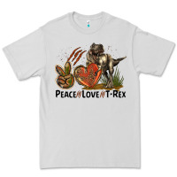 Dove Grey Peace Love T Rex Premium Tee - LillyAllenDesigns