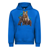 Cobalt mama bear and baby bear Urban Hoodie - Artiststas