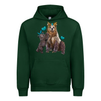 Forest Green mama bear and baby bear Urban Hoodie - Artiststas