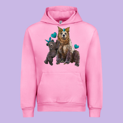 Mama Bear And Baby Bear Urban Hoodie Designed By Artiststas