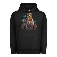 Pigment Black mama bear and baby bear Urban Hoodie - Artiststas