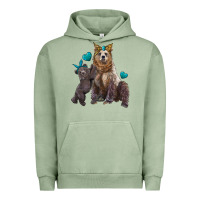 Pigment Oil Green mama bear and baby bear Urban Hoodie - Artiststas