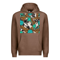 Chestnut western turquoise seamless pattern Premium Hoodie - BundleAndBundleShop